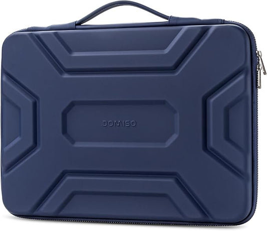 DOMISO 14 inch Laptop Sleeve with Handle, Shockproof & Waterproof EVA Protective Laptop case, Hard Laptop Sleeve for 14" HP Dell Asus Lenovo Laptop, Dark Blue
