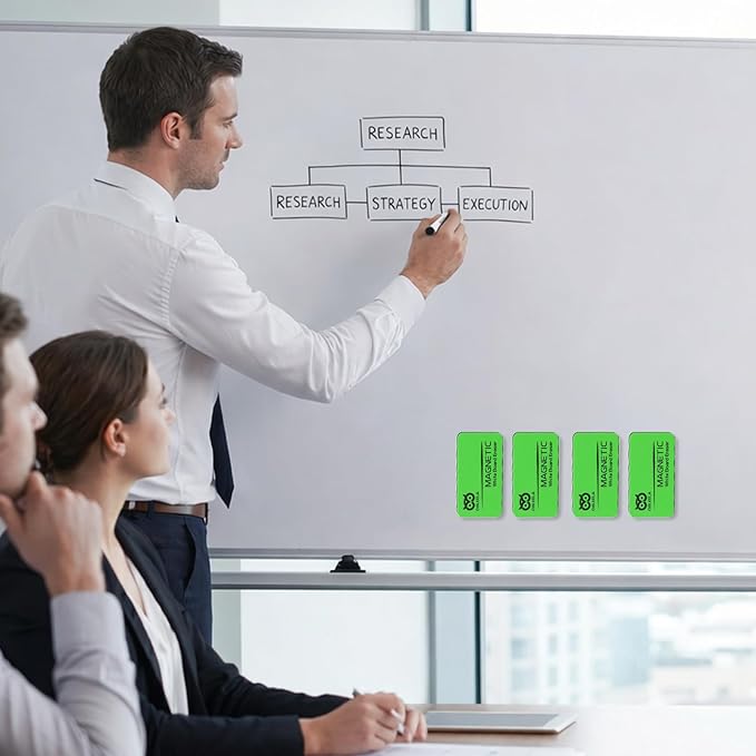 OWLKELA 8Pcs White Board Erasers, Magnetic Dry Erase Eraser Ideal for School, Office, Classroom and Home, Green