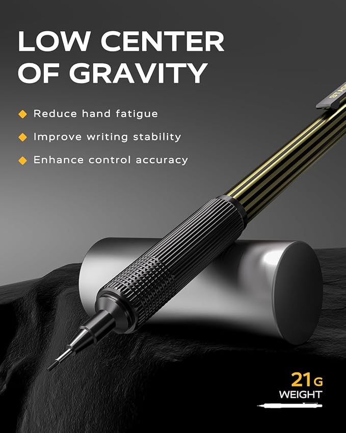 STAGEEK 0.7mm Mechanical Pencil with Metal Gift Case, 1PCS Metal Mechanical Pencil with 120Pcs HB Lead Refills,4B Erasers and 9PCS Eraser Refills, for Writing Drafting Drawing and Sketching(Gold)