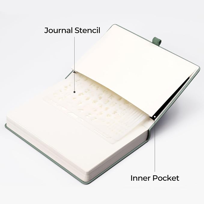 EMSHOI Blank Journal Notebook, 320 Pages, A5 Size (5.7'' x 8.3'')