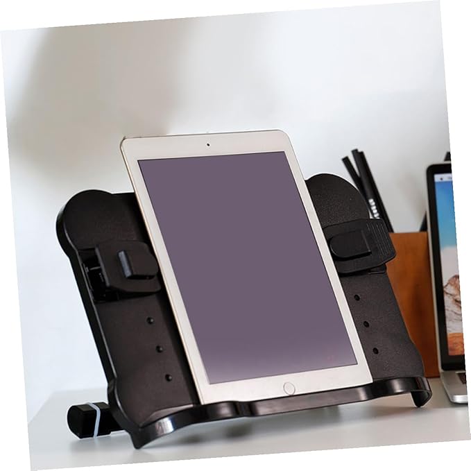 Ipetboom Student Book Holder Reading Rack with Silicone Anti-Skid Pads Compact Portable Bookstand for Textbooks Cookbooks Tablets and Documents Desktop Book Rack for School and Office Use