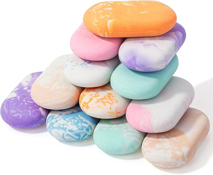 Mr. Pen- Marble Pencil Erasers, 12 Pack, 1" x 2", Soft Rubber Marble Pencil Erasers for School, Office, Art Sketching, Homework, Exams, Clean Smudge-Free Correction