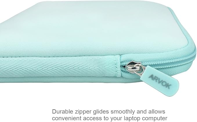 Arvok 11 11.6 12 Inch Laptop Sleeve Case for MacBook Air 12, Water-Resistant Neoprene Notebook Computer Tablet Sleeve, Carrying Bag Cover for Chromebook/HP/Dell/Lenovo/Asus/Acer, Light Green
