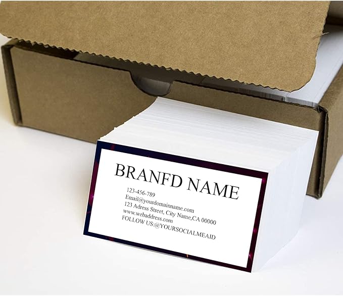 Custom Premium Business Cards 200 Full color Business Cards can Add You need to Customize, Personalized Name Card No Additional Charge Size 3.5" X 2"