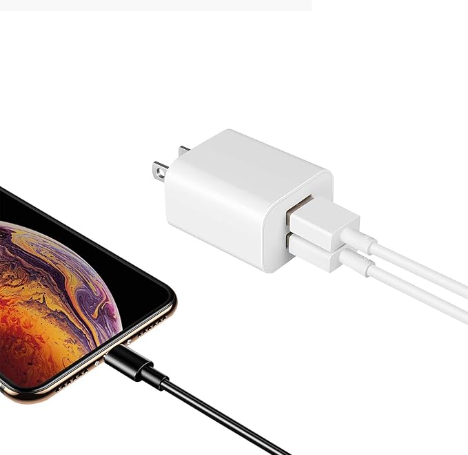 USB Wall Charger Block 2Pack Dual Port Cube Plug Power Charging Adapter Brick for Apple,for iPhone 16/17/Air/15/14/13/12/XS Max/XR/X/8/8 Plus/7/6,foriPad Mini/Air,for Samsung,for Kindle Fire,for LG