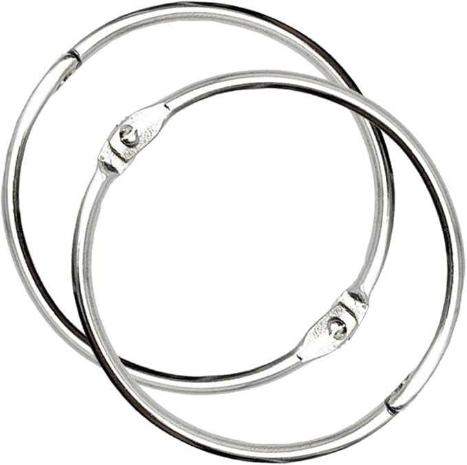2 Inch Binder Rings (10 Pack) Heavy Duty Loose Leaf Metal Book Rings, Nickel Plated Steel Keychain Key Rings for Index Cards, Flashcards & Organizing Ideal for School, Home & Office