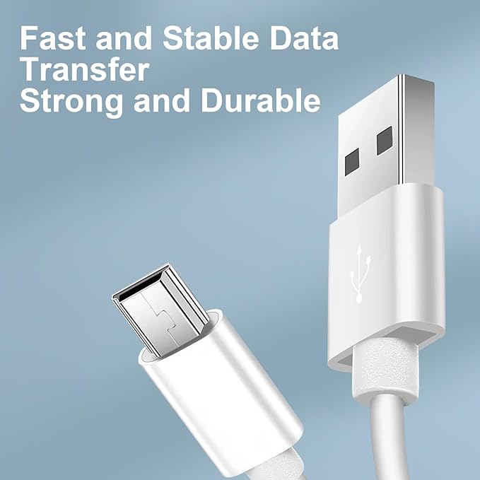 (2 Pack) Mini USB Charger and Data Cable for Texas Instruments Calculators TI-84 Plus CE Graphing Calculator, TI-Nspire CX/CX CAS, TI-84 Plus CE Color/C Silver, TI 89 Titanium (White)