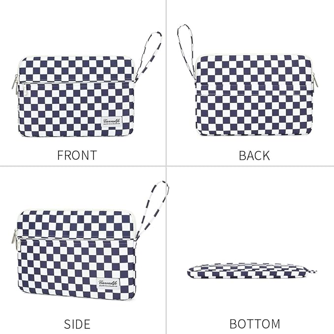 15.6-inch Notebook case, Waterproof and Shockproof Protective Computer case, can be Used to Cover Shopping cart Cases. The Notebook is Compatible with Lenovo, ASUS and HP (Deep Blue Checker)