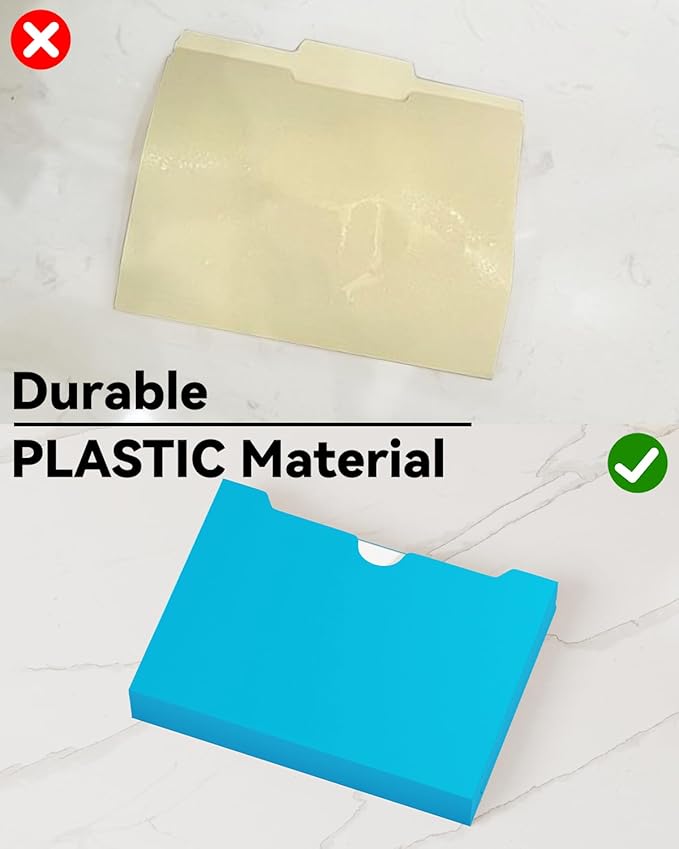 Ansook Plastic Manila File Jackets Letter Size,12 Pack Expanding Manila File Folders, Reinforced Straight Cut Tab,Heavy Duty 2" Expansion Manila Pocket Folders,Poly File Jacket Folders for Office,Home