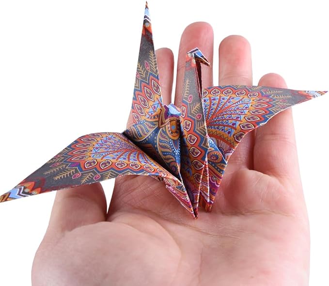 Origami Paper Kit 50 Sheets 70GSM 6 Inch Square Double Sided Color 50 Vivid Japanese Washi Chiyo Colors for Hand Crafts Origami Paper Arts Creativity.Ethnic Style