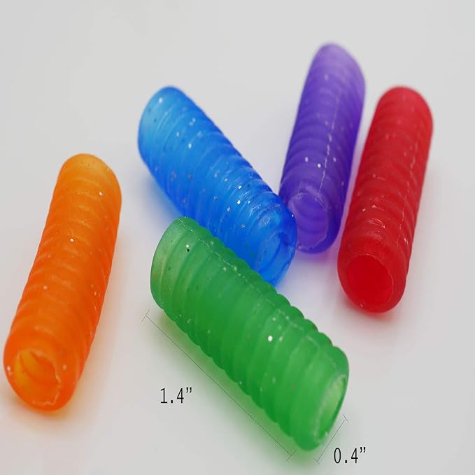 Assorted Colors Rubber Pencil Grips - Grippies for Pencils/Pens in Regular Size (12 Pcs)