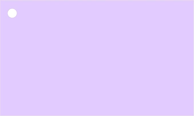 Colonial Cards: 150 Color Cardstock 3" x 5" Index Cards, Unruled with Corner 1-Hole Punched and 4 Binder Rings, Light Purple