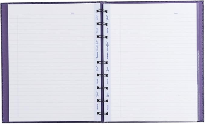 Blueline MiracleBind Notebook, 1-Subject, Medium/College Rule, Purple Cover, (75) 9.25 x 7.25 Sheets