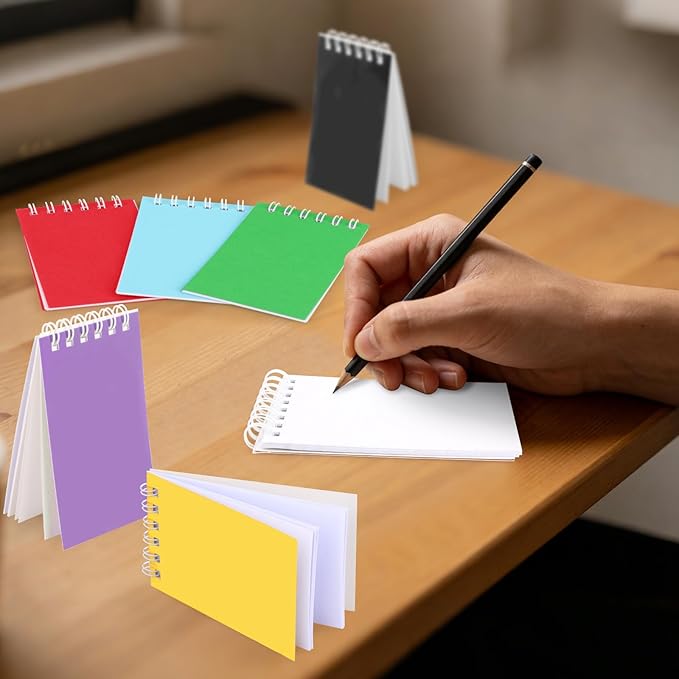 Hooqict 24 Pack Small Spiral Notebook Mini Pocket Notebooks Colorful Notepads Memo Note Pads for Kids, Party Favors, Office, Classroom School Supplies, 3.9 x 2.4 Inch