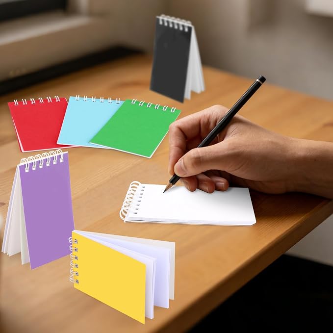 24 Pack Mini Notebooks for Kids Small Spiral Journal Notepads Party Favor