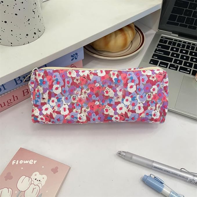 Cute Pencil Case Aesthetic Student Pencil Pouch Coin Pen Pouch Cosmetic Bag Office Stationery Organizer For Kids Teen School (Y)