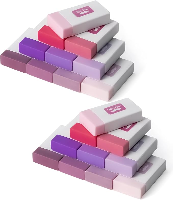 Mr. Pen- Erasers Bulk, 20 Pack, Large Block Erasers for School, No Smudge