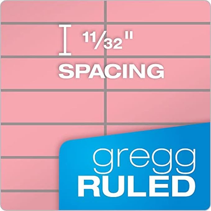 TOPS Prism Steno Notebook, Pink Paper, Spiral, Small Size, 80 Sheets, 4 Pack, 6" x 9" Notepad for Writing