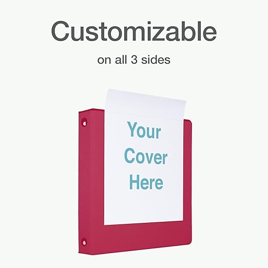 Cardinal 3 Ring Binders, Binders for School and Office, Durable 1.5 Inch, Round Rings, Holds 350 Sheets, ClearVue Presentation View, Non-Stick, Assorted Colors, 4 Pack (1017673)