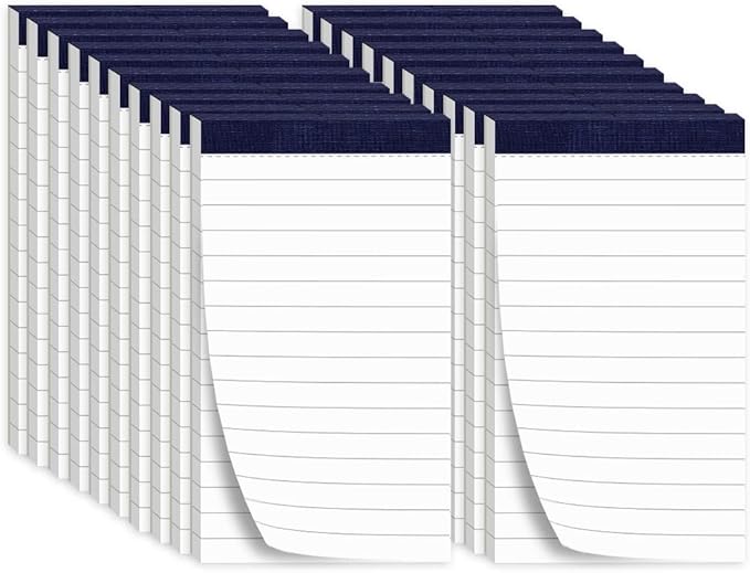 50 Sheets Perforated Note Pads for Daily Planning and Organization of Work 3x5 Inch Small Lined Writing Memo Pads Refills Easy Tear off no Rip Writing Pads Each Pad Narrow Ruled Mini Notepad 20 Pack