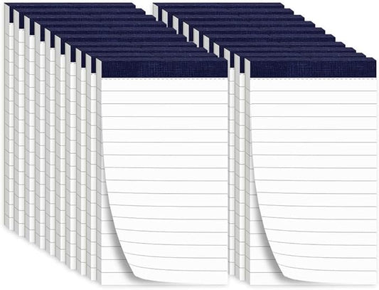 50 Sheets Perforated Note Pads for Daily Planning and Organization of Work 3x5 Inch Small Lined Writing Memo Pads Refills Easy Tear off no Rip Writing Pads Each Pad Narrow Ruled Mini Notepad 20 Pack