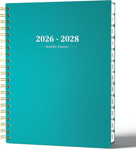 2026-2028 Monthly Planner - 2 Year Monthly Planner Calendar 2026-2028, Jul 2026 - Jun 2028, 8.5" x 11", 24 Months, Spiral-Bound, Tabs, Holidays, Notes, Ideal for School Office Home Planning