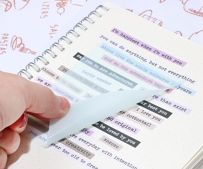ONLYKXY 4Pack Mixed Shape Transparent Sticky Notes for Annotating,Glitter Pastel Color Waterproof Index Sticker Self-Stick Book Tabs 200Sheets Soft PET Marker Memo Pad for Home School Office (Green)