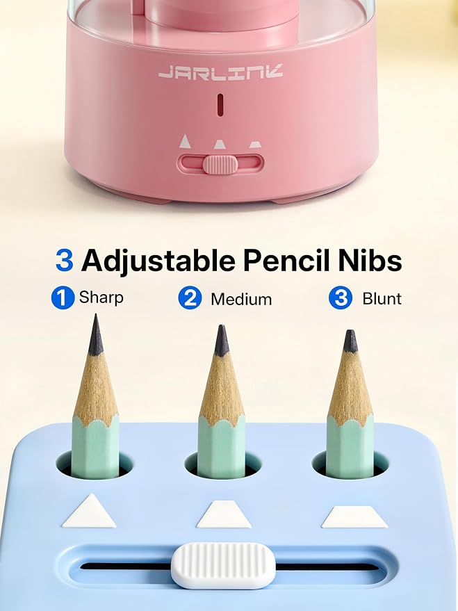 JARLINK Fully Automatic Rechargeable Electric Pencil Sharpener