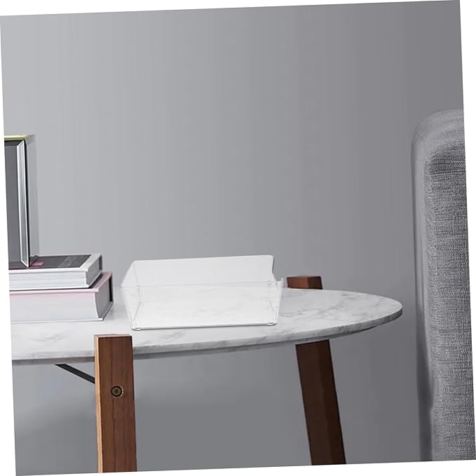 Transparent Memo Notepad Holder Plastic Desk Organizer for Note Papers Memo Storage for Home and Office Use