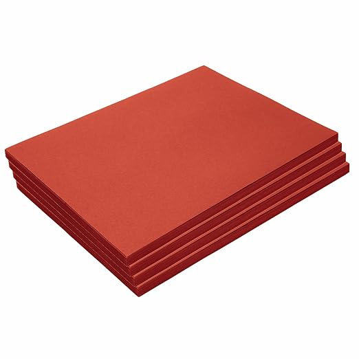 Colorations 9" x 12" Mediumweight Red Construction Paper - 200 Sheets, Bulk Pack Art Paper, Arts and Crafts, School Supplies, Drawing, Coloring, Painting, 3D Art