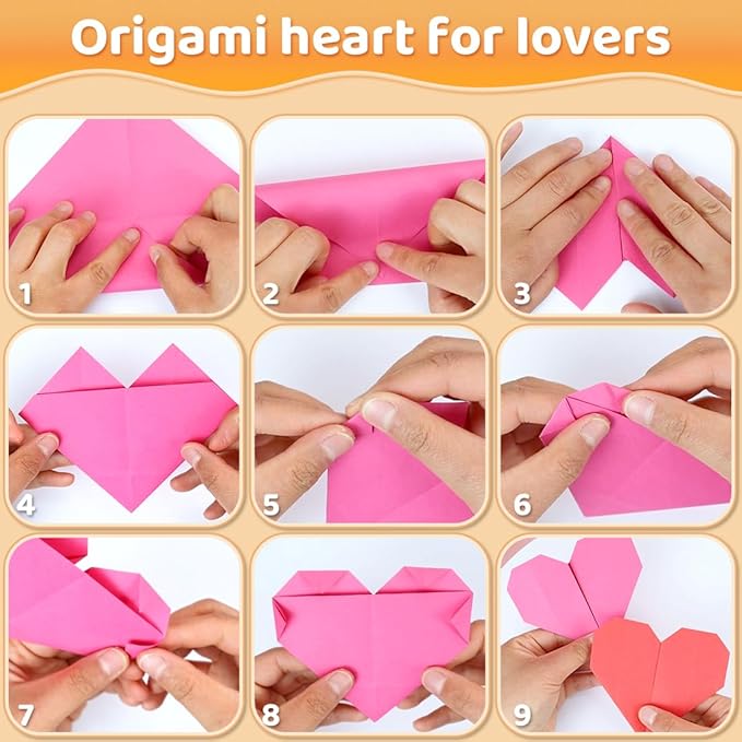 Praisebank Black Origami Paper, 1000pcs 6x6 inch, Double Sided Color, Origami Kit with Guide instruction for Crafts