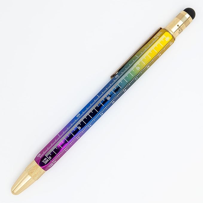 Monteverde USA Tool Pen Set – Rainbow Fountain Pen Medium Nib + Ballpoint with Standard Blue Refill – Luxury Writing Gift for Collectors, Professionals & Everyday Use