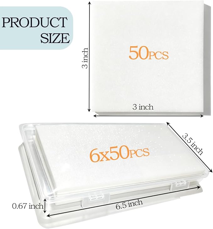 300P Transparent Sticky Notes, 3x3 Inch Clear Frosted Glitter Notes, Waterproof Self-Adhesive Clear Sticky Notes for Books Annotation, Notes Highlights, School Office Supplies