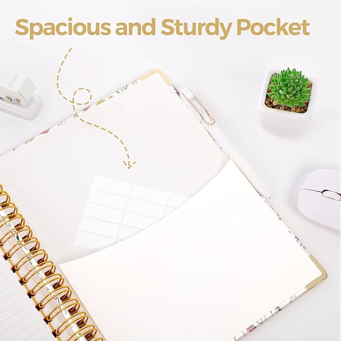 SKYDUE Sprial Notebook With Dividers Tabs, 5 Subject Notebook College Ruled