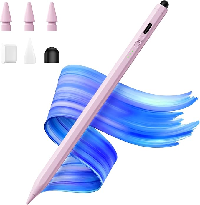 Hastraith Stylus Pen for iPad(2026-2018),13 mins Fast Charge Pencil with Tilt Sensitivity and Palm Rejection for iPad A16/10/9/8/7/6,Air 13"/11"/M3/M2/5/4/3,Pro 11"/13"/12.9"/M4/M2/M1,Mini 7/6/5, Pink