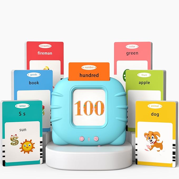 Startcan Talking Flash Cards Toys for Toddlers 3 4 5 6, Learn ABC, Numbers 0-100, Phrases, Objects, Adjectives, and More Dolch Sight Words,280 Cards with 560 Words/Phrases