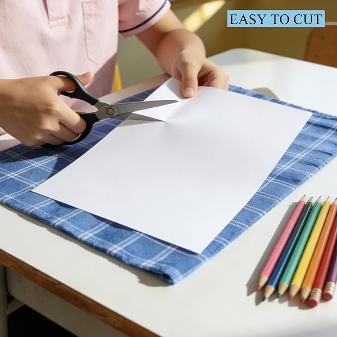500 Sheets White Construction Paper for Art Craft Drawing 12"x 17", 80gsm Craft Paper Medium Weight for Arts Party Decoration