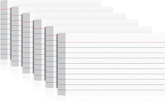 Index Cards 3x5 Inch, 300 Count Ruled White Index Cards, Flash Cards College Ruled Heavyweight Flashcards Durable Study To Do List Note Cards with Ruled Lines for Home, Office & School Supplies