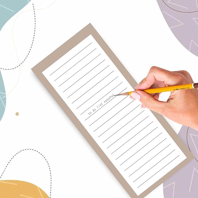 AZUREAL 7P Magnetic Notepads for Refrigerator, 30 Pages/Book Grocery List Magnet Pad for Fridge, Design Magnetic List Pad for Fridge, Grocery List Notepad, List, To-Do Memos