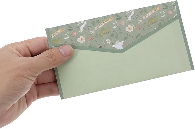MAGICLULU Vintage Floral Stationery Set 90pcs Lined Letter Writing Paper and Mint Green Envelopes for Notes Invitations Japanese Style Office Supplies