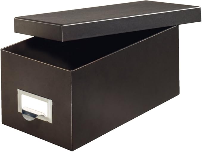 Globe-Weis/Pendaflex Fiberboard Index Card Storage Box, 4 x 6 Inches, Solid Black (4X6BLA)