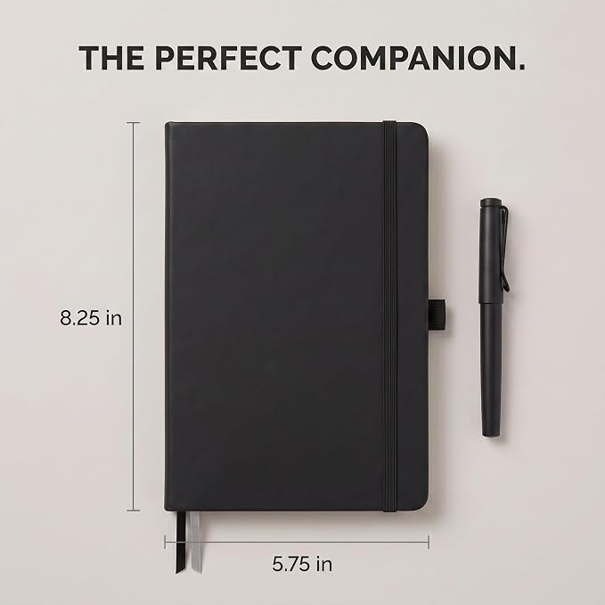 AHGXG Lined Journal Notebook, 160 Numbered Pages, A5 Size (5.7'' x 8.3'')