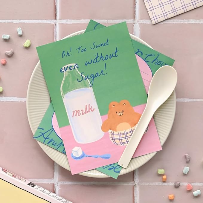 Monolike Unmatched Friends Lovely Day Letter Paper and Envelopes Set - 8Type, 32 Letter Paper + 16 Envelopes