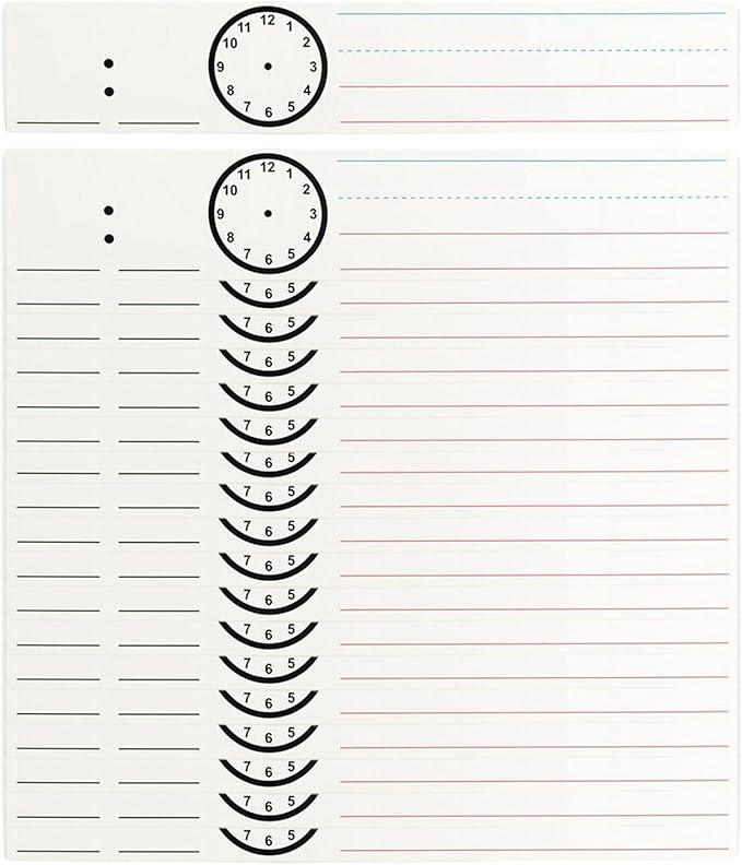 TOOYFUL 20x Daily Schedule Chart Card, Dry Card, Blank Sentence Strips for Teaching Supplies Classroom Learning Material Nursery Room Activity