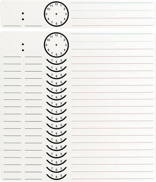 TOOYFUL 20x Daily Schedule Chart Card, Dry Card, Blank Sentence Strips for Teaching Supplies Classroom Learning Material Nursery Room Activity