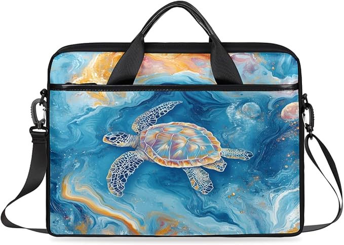 Sea Turtle Laptop Sleeve Case for 13-15 inch Computer Bag Protective Laptop Handle Bag for Women Men