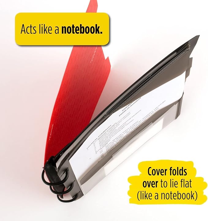 Five Star Flex Hybrid NoteBinder, 1” Binder with Tabs, Notebook and 3-Ring Binder All-in-One, Red and Five Star Loose Leaf Reinforced Filler Paper, 3 Hole Punched, College Ruled, 80 Sheets