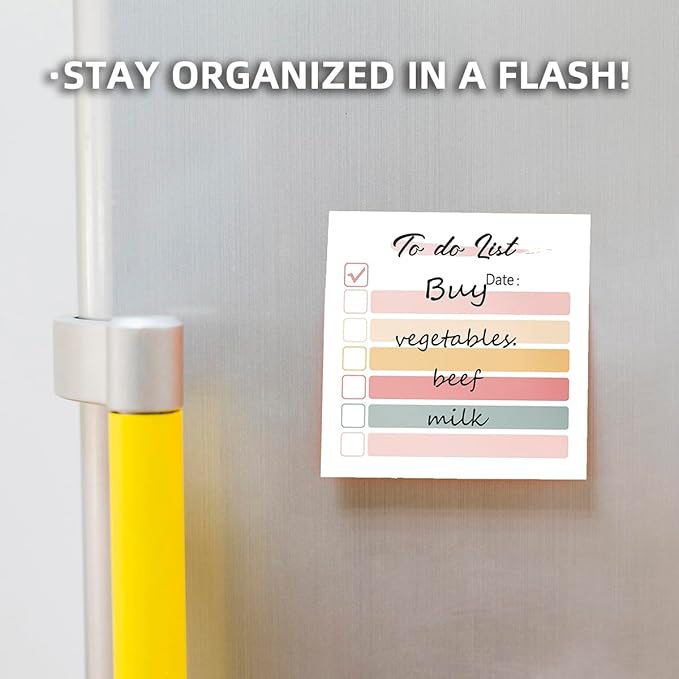 Soft Hue Check 4pcs/200Sheets 3x3 Sticky Notes Set, Vintage Memo Pads with High-Adhesive, Post Reusable Tearable it Notes for Journal Planners Office School Home, Bulk Retro Stationery Gift