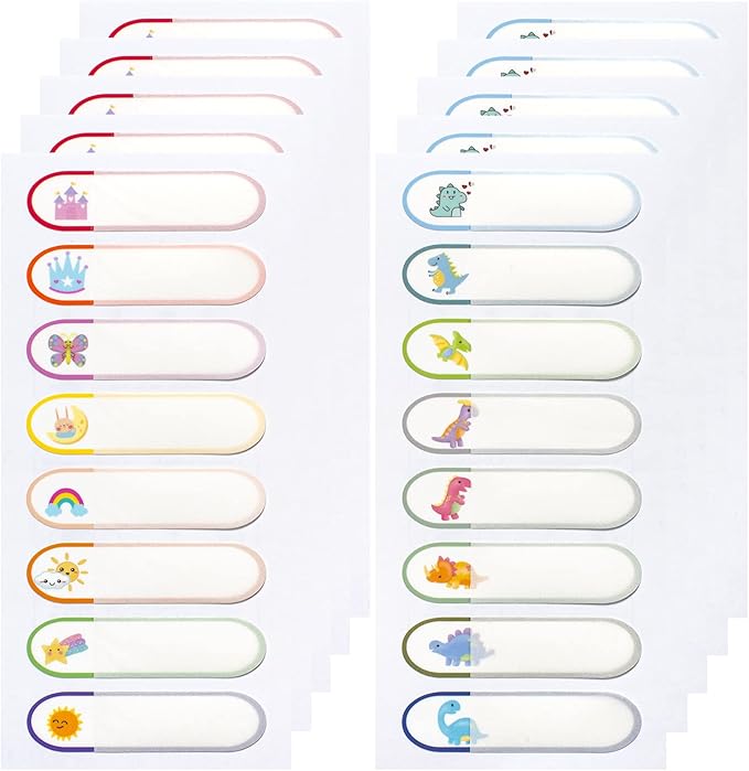 Waterproof Baby Bottle Labels for Daycare, 80PCS School Name Label Stickers for Kids Stuff Personalized, Self Laminating, Dishwasher Safe, Preschool Toddler Name Tags for Sippy Cup Water Bottle