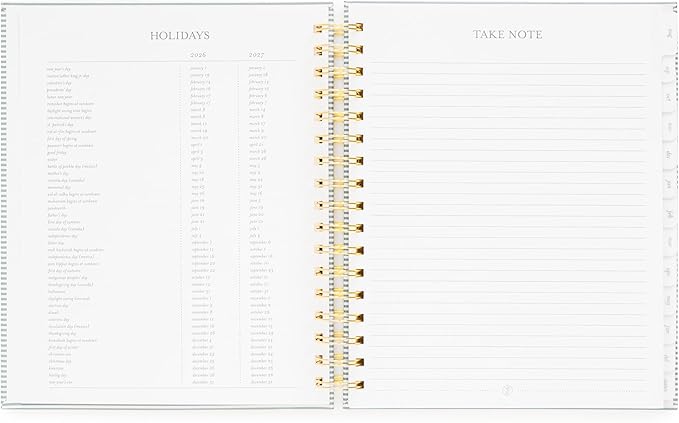 Sugar Paper Academic Planner 2026 2027, Monthly Planner for School, College and Teacher Planning, Hardcover Calendar Book with Notes Pages, Bookmarks and Elastic Band Closure